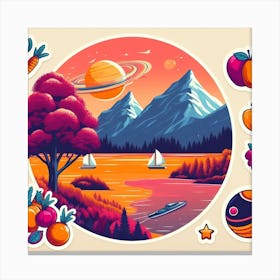 Saturn Planet Canvas Print