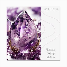 Amethyst Crystal 1 Canvas Print