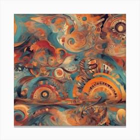 Abstraction, Boho style Canvas Print