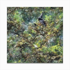 Crow In A Tree Canvas Print