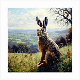 Hilltop Hare Canvas Print