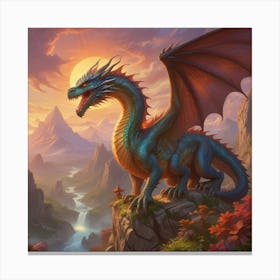 Dragon In The Sky 15 Canvas Print