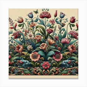 Floral Border 2 Canvas Print