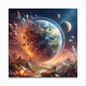 Earth In Space 14 Canvas Print