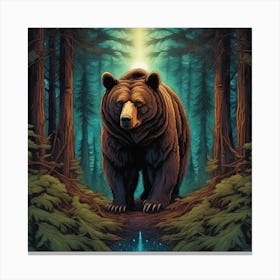 Bear In The Forest 13 Canvas Print