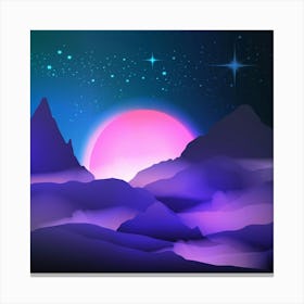 Abstract Night Sky Canvas Print