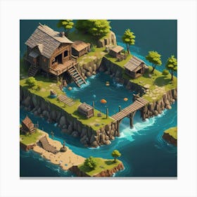 Isometric Island 4 Canvas Print