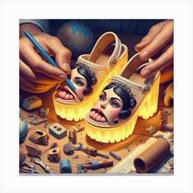 Shoe Painting Canvas Print