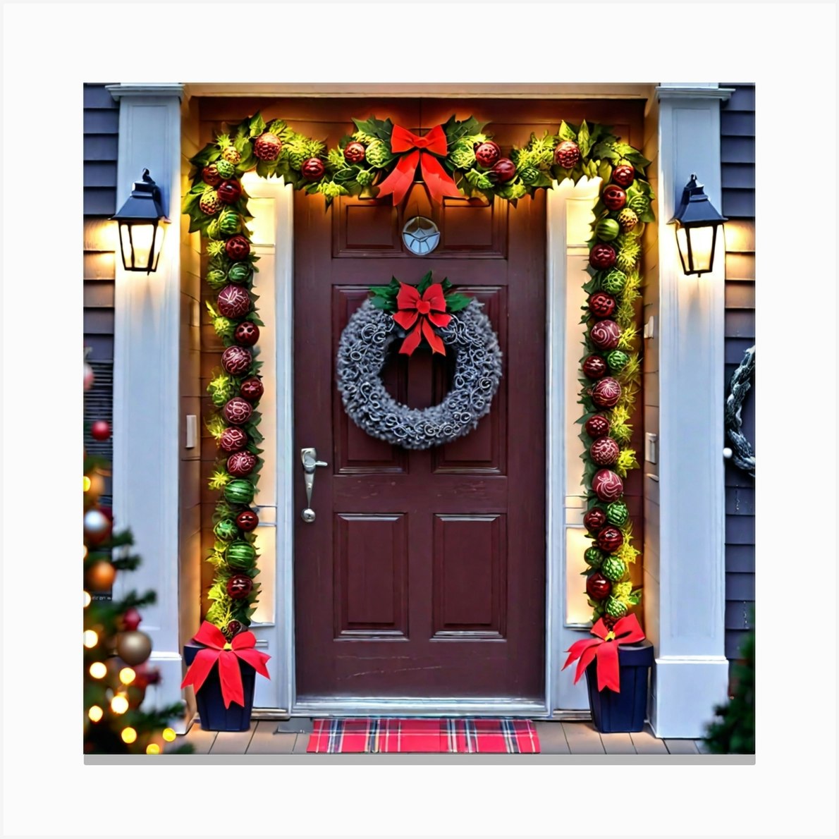 12 Holiday Front Door Decor Ideas