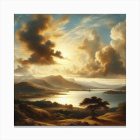Sunset Over Loch Ryan Canvas Print