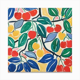 Cherries Matisse Style 3 Canvas Print