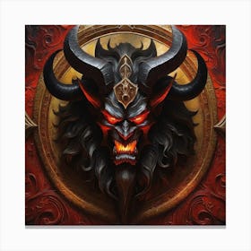 Demon Head Canvas Print