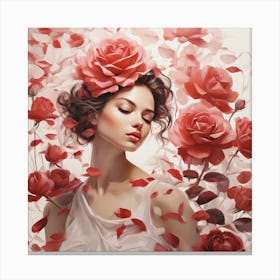 Rose, Modern 4 Canvas Print