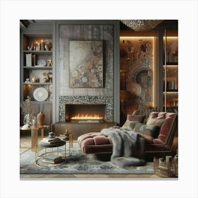 Luxe Living Room Canvas Print