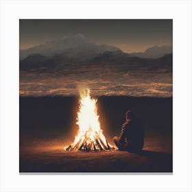 Fire on the mountain  Canvas Print