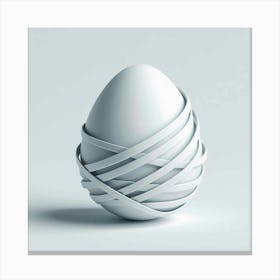 Paper Wrap Egg Canvas Print