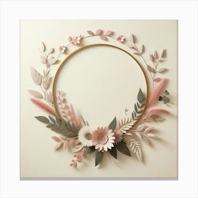 Floral Wreath Canvas Print