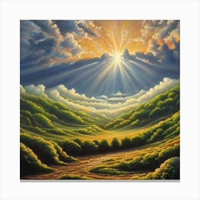 Sunrise Over The Valley Canvas Print