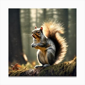 Squirrel In The Forest 197 Canvas Print