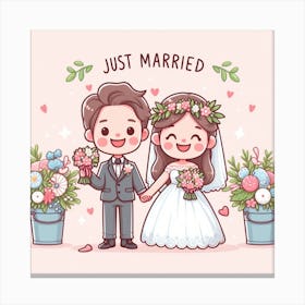 Just Married 5 Canvas Print