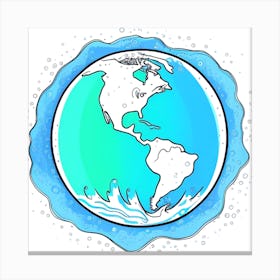 Earth Globe 2 Canvas Print