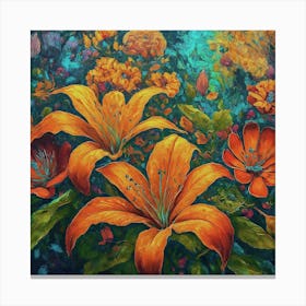 Orange Lilies Canvas Print