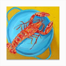 Lobster In A Pot Square Canvas Print