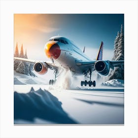 Airplane On Snow (47) Canvas Print