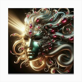 Mask Of The Mermaid Canvas Print