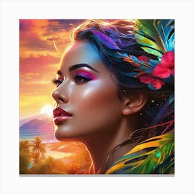 Hawaiian Girl 3 Canvas Print