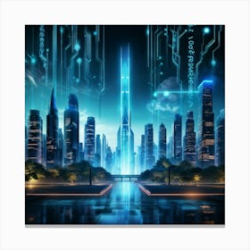 Futuristic Cityscape 3 Canvas Print