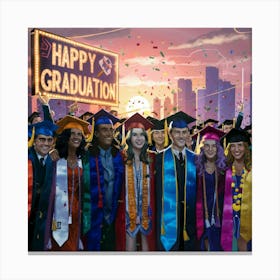 Happy Graduation 2 Canvas Print