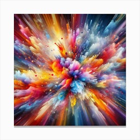 Abstract Colorful Explosion 1 Canvas Print