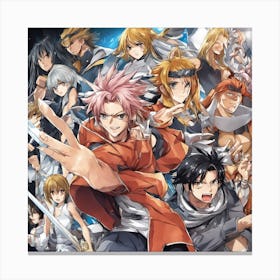 Fairy Tail Anime Poster Canvas Print