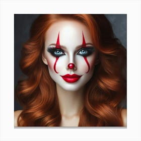 Clown Makeup Canvas Print