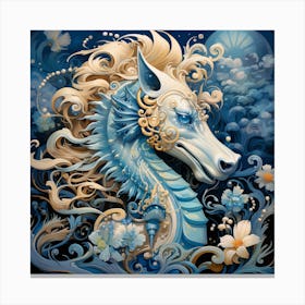 Blue Horse 1 Canvas Print