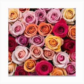 Colorful Roses Background 39 Canvas Print