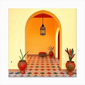 Entrance To A Mexican House Canvas Print