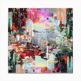 Digital Computer Technology Office Information Modern Media Web Connection Art Creatively Colorful Colors Background Color Work Of Art Canvas Print