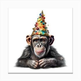 Birthday Chimp 2 Canvas Print