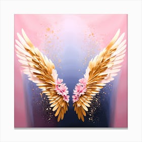 Abstract pink wings Canvas Print