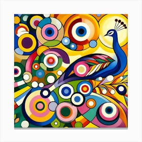 Abstract Peacock 1 Canvas Print