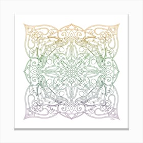 Colored Mandala Canvas Print