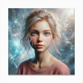 Girl With Blue Eyes 5 Canvas Print