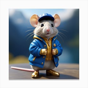 Mouse In A Jacket Canvas Print