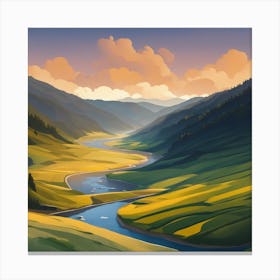 Landscape Painting Canvas Print