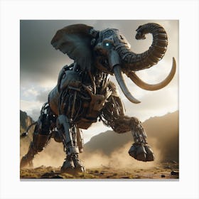 Robot Elephant Canvas Print