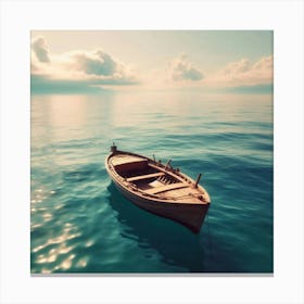 Boat On The Ocean Canvas Print