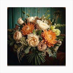 Firefly Vintage Floral Bouquet A Faded, Nostalgic Floral Arrangement With A Touch Of Film Grain 3 Stampe su tela