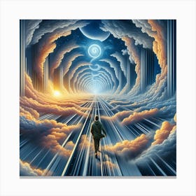 Beyond the Horizon: Blurring the Boundaries of Reality and Imagination 1 Canvas Print